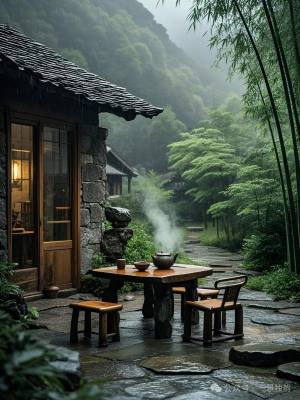 山林 茅庐 草舍